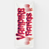 Fun Halloween Bloody Vampire Fangs 横断幕 (縦)