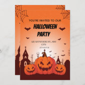 Fun Halloween Costume Party Invite Customizable  招待状 (正面/裏面)