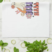 Fun Halloween Designs Hippie Halloween Retro キッチンタオル (折り畳み)