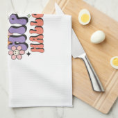 Fun Halloween Designs Hippie Halloween Retro キッチンタオル (四つ折り)