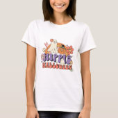 Fun Halloween Designs Hippie Halloween Retro Tシャツ (正面)