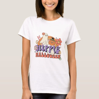 Fun Halloween Designs Hippie Halloween Retro Tシャツ