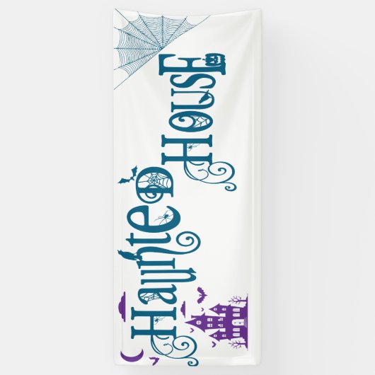 Fun Halloween Haunted House 横断幕 (縦)