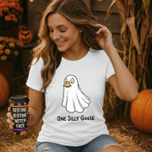 Fun Halloween  One Silly Goose Tee;  Ghost Costume Tシャツ