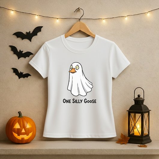 Fun Halloween  One Silly Goose Tee;  Ghost Costume Tシャツ