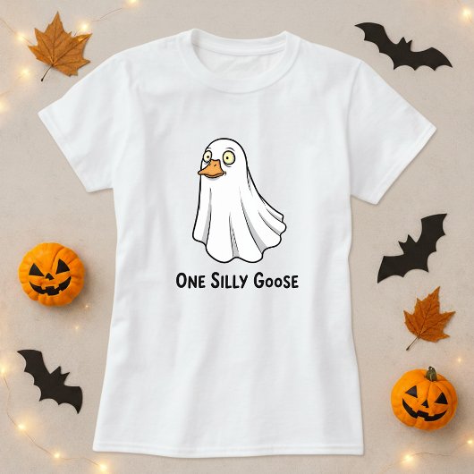 Fun Halloween  One Silly Goose Tee;  Ghost Costume Tシャツ