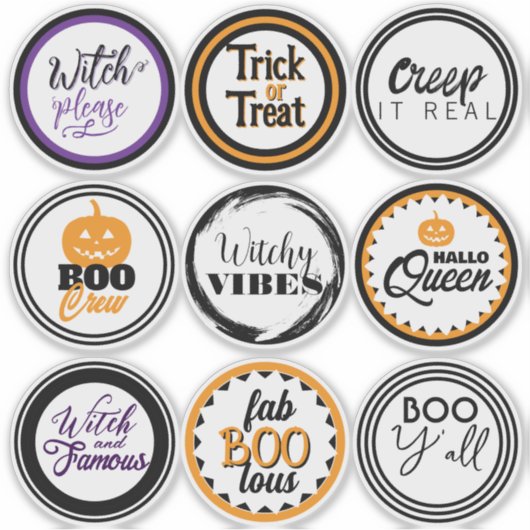 Fun Halloween Party Favor シール (正面)