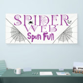 Fun Halloween Spun Fun Spider Web 横断幕 (トレードショー)