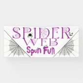 Fun Halloween Spun Fun Spider Web 横断幕 (横)