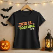 Fun Halloween Tee; This Is My Costume Quote & Bat Tシャツ