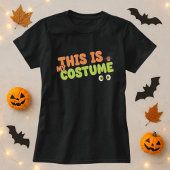 Fun Halloween Tee; This Is My Costume Quote & Bat Tシャツ