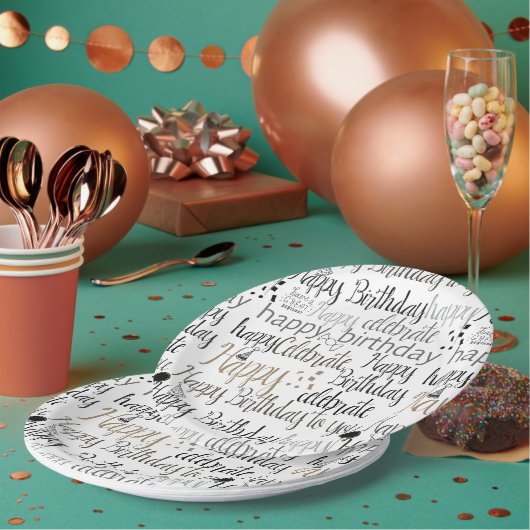 Fun Happy Balloons Birthday ペーパープレート (複数)
