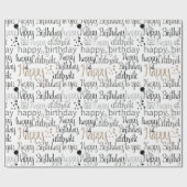 Fun Happy Balloons Birthday ラッピングペーパー (フラット)