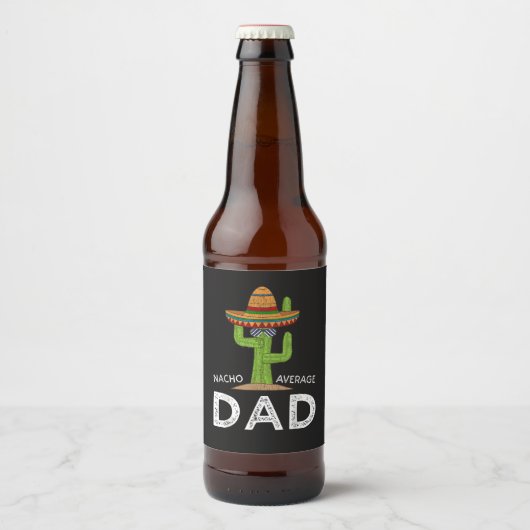 Fun Hilarious Dad Joke _ Funny Saying Dad ビールラベル (正面)