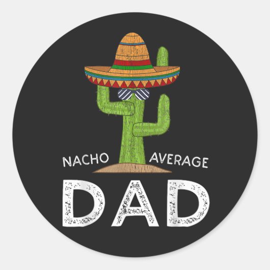 Fun Hilarious Dad Joke _ Funny Saying Dad ラウンドシール (正面)