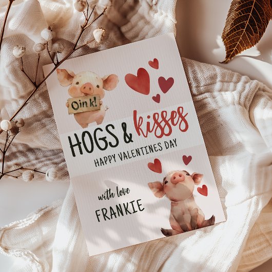 Fun Hogs & Kisses | バレンタインデー シーズンカード