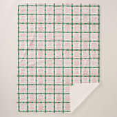 Fun Holiday song lyrics with red, white, green  シェルパブランケット (正面)