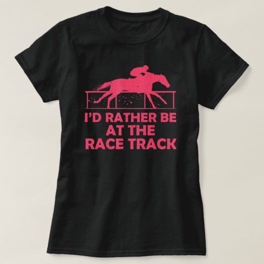 Fun Horse Racing Derby Day Horses Race Season Humo Tシャツ (デザイン正面)