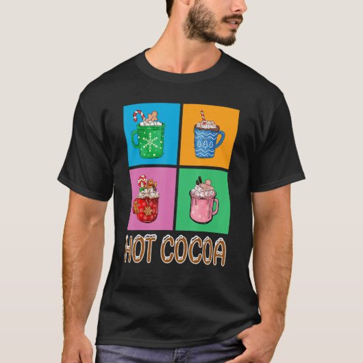 Fun Hot Cocoa Holiday Graphic Design Tシャツ (正面)