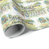 Fun Humor Golf Golfing Quote Life Choices ラッピングペーパー (ロールコーナー)