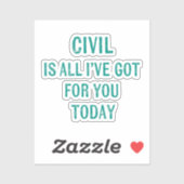 Fun Humorous Snarky Wording Green Font  シール (シート)