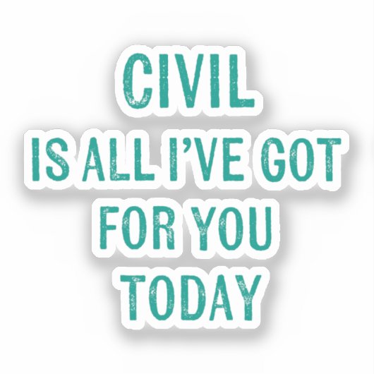 Fun Humorous Snarky Wording Green Font  シール (正面)