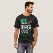 Fun ice fishing for anglers and fishermen  1 tシャツ (正面フル)
