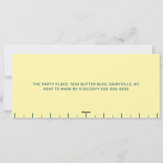 Fun Iconic Stick of Butter Grade A Birthday 招待状 (裏面)