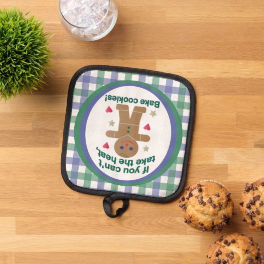 Fun "If You Can't Take the Heat" Gingerbread Man 鍋敷き (トップダウン)