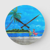 Fun in the Sun Run ラウンド壁時計 (正面)