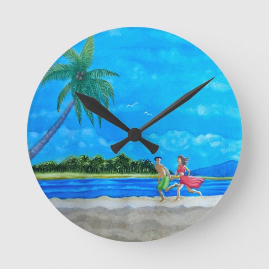 Fun in the Sun Run ラウンド壁時計 (正面)