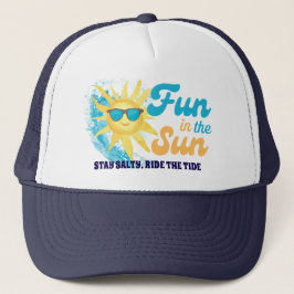 Fun in the Sun – Stay Salty, Ride the Tide ビーチ キャップ