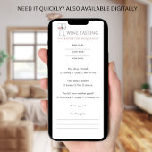 Fun Informal Bridal Shower Wine Tasting Score Card 招待状