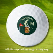 Fun Inspirational 19th Hole Beer Monogram  ゴルフボール