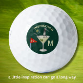 Fun Inspirational 19th Hole Cocktail Monogram  ゴルフボール