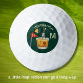 Fun Inspirational 19th Hole Cocktail Monogram  ゴルフボール