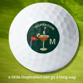 Fun Inspirational 19th Hole Cocktail Monogram  ゴルフボール