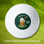Fun Inspirational 19th Hole Drink Monogram  ゴルフボール
