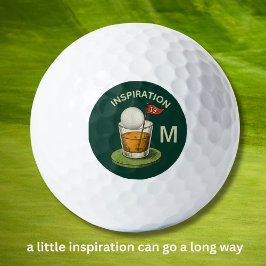 Fun Inspirational 19th Hole Drink Monogram  ゴルフボール