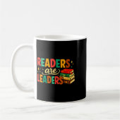 Fun inspiring readers are leaders book lovers コーヒーマグカップ (左)