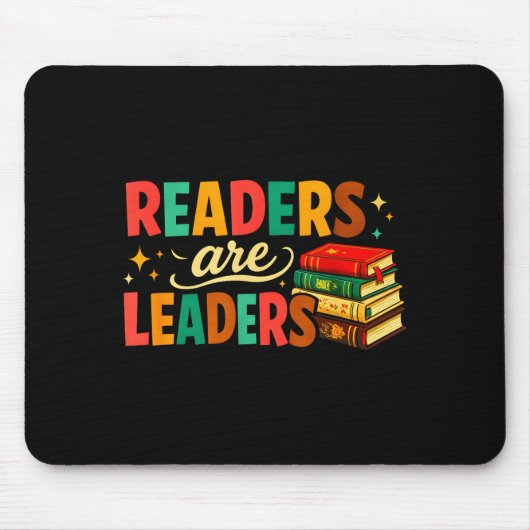 Fun inspiring readers are leaders book lovers マウスパッド (正面)
