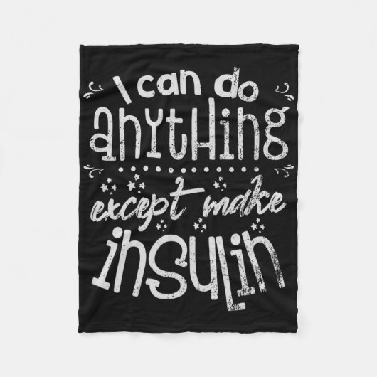 Fun Insulin T1d Diabetes  フリースブランケット (正面)