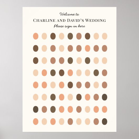 Fun Interactive Wedding Doodle Guestbook Sign ポスター (正面)