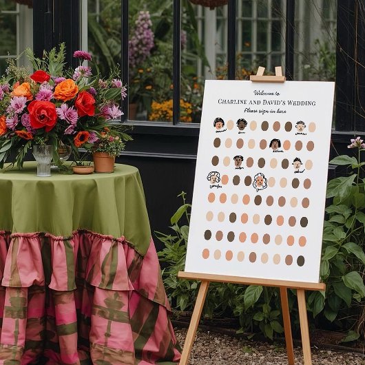 Fun Interactive Wedding Doodle Guestbook Sign ポスター