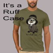 Fun It's a Ruff Case Green Pug Dog Sherlock Holmes Tシャツ