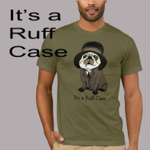 Fun It's a Ruff Case Green Pug Dog Sherlock Holmes