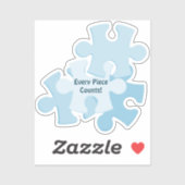 Fun Jigsaw Puzzle Birthday Blue Favor シール (シート)