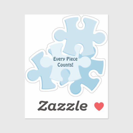 Fun Jigsaw Puzzle Birthday Blue Favor シール (シート)