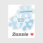 Fun Jigsaw Puzzle Blue Birthday Motto Favor シール (シート)