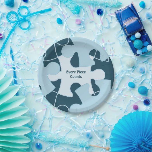 Fun Jigsaw Puzzle Custom Birthday Party Motto ペーパープレート (パーティー)